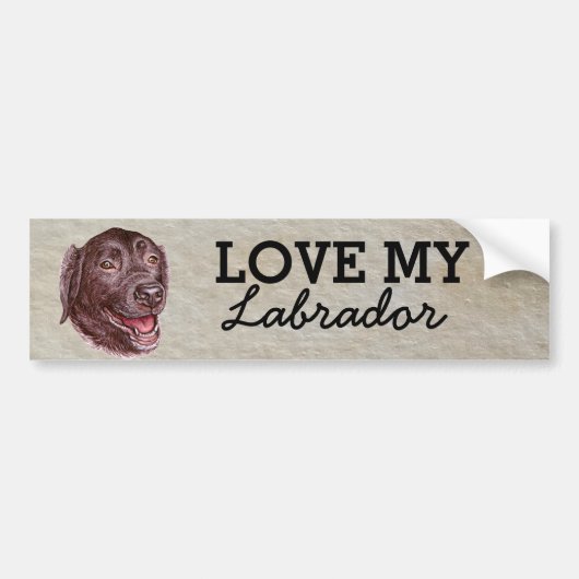 Labrador Bumpersticker (Voorkant)