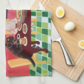 Labrador Chinese restaurantschilderijen Theedoek (Quarter Fold)