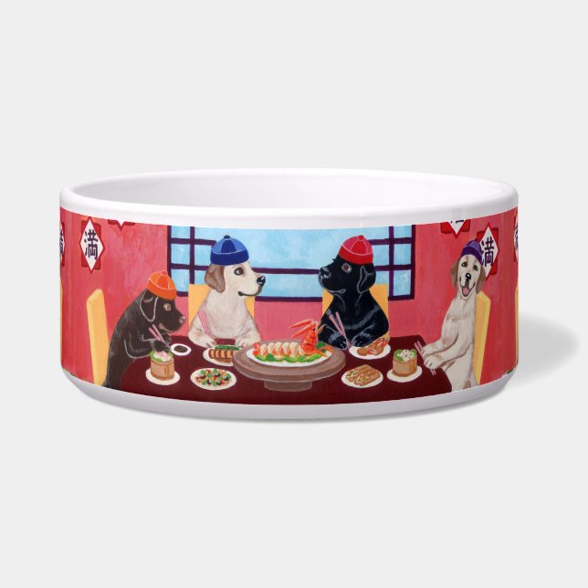 Labrador Chinese restaurantschilderijen Voerbakje (Voorkant)