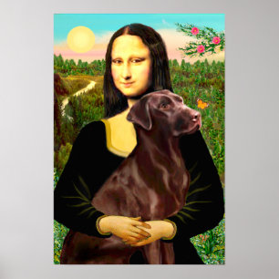 Labrador (Chocolade) - Mona Lisa Poster
