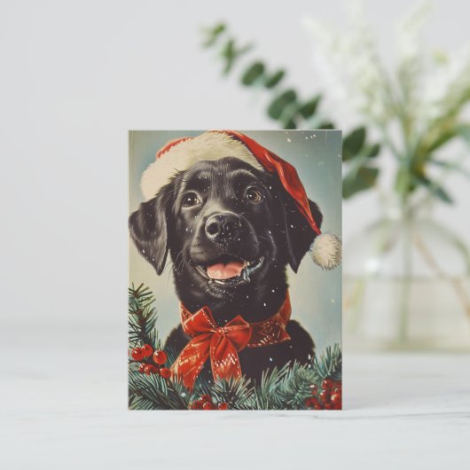 Labrador Christmas Briefkaart (Staand voorkant)