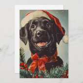 Labrador Christmas Feestdagenkaart (Voorkant / Achterkant)