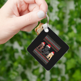 Labrador Christmas Ugly Black Lab Chocolate Labrad Sleutelhanger