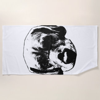 Labrador Close-up zwart-wit portret handdoek