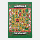 Labrador Counting Kerstmis Advent Calendar Dog Theedoek (Verticaal)