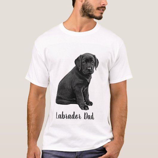 Labrador Dad - Black Lab Dad T-shirt (Voorkant)