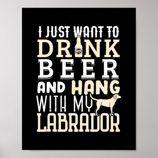 Labrador Dad Funny Father's Day Lab Retriever Dog Poster (Voorkant)