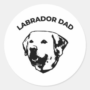 Labrador Dad Ronde Sticker