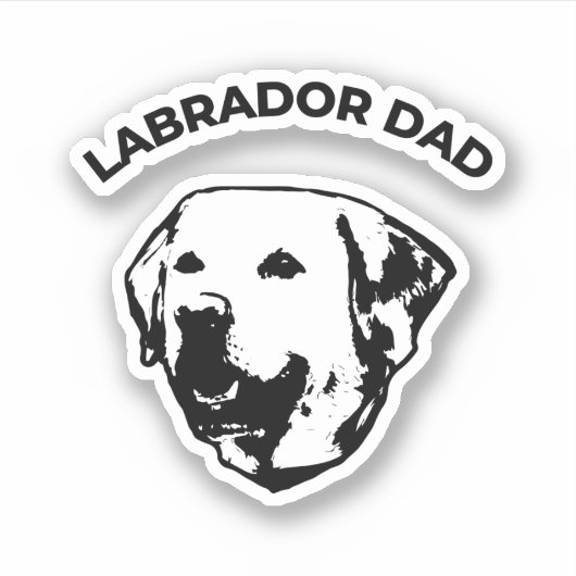 Labrador Dad Sticker (Voorkant)
