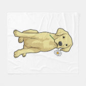 Labrador Daisy Fleece Deken (Voorkant (Horizontaal))