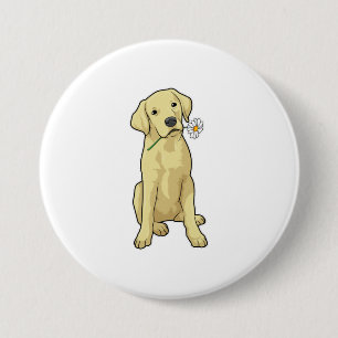Labrador Daisy Ronde Button 7,6 Cm