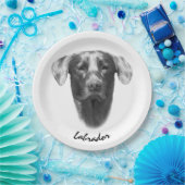 Labrador Dog aantrekkelijk Papieren Bordje (Feest)
