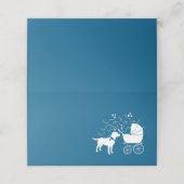 Labrador Dog Baby shower Blue Boy Lab (Buitenkant ongevouwen)