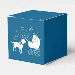 Labrador Dog Baby shower Blue Boy Lab Bedankdoosjes