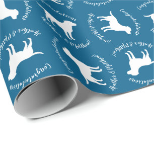 Labrador Dog Baby shower Blue Boy Lab Cadeaupapier