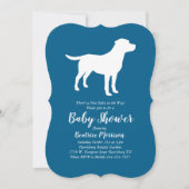 Labrador Dog Baby shower Blue Boy Lab Kaart (Voorkant)