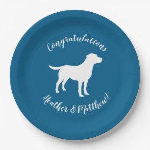 Labrador Dog Baby shower Blue Boy Lab Papieren Bordje