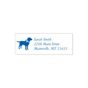 Labrador Dog Baby shower Blue Boy Lab Zelfinktende Stempel