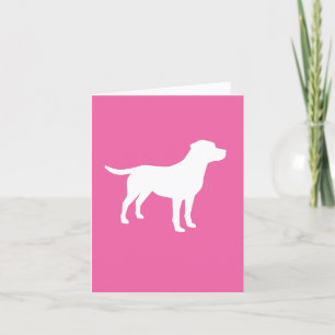 Labrador Dog Baby shower Girl Lab Roze Bedankkaart