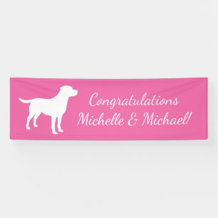 Labrador Dog Baby shower Girl Lab Roze Spandoek