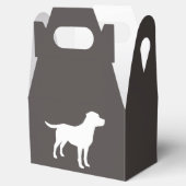Labrador Dog Baby shower Lab Gray Gender Neutral Bedankdoosjes (Geopend)