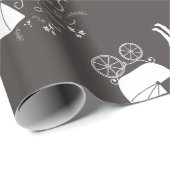 Labrador Dog Baby shower Lab Gray Gender Neutral Cadeaupapier (Rol Hoek)