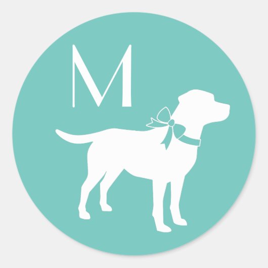 Labrador Dog Black Lab Puppy Ronde Sticker (Voorkant)