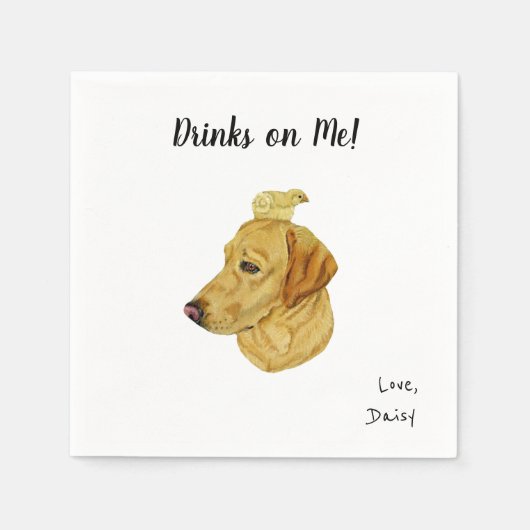 Labrador Dog Cocktail servetten (Voorkant)