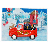 Labrador Dog kerstbezorging vrachtwagen sneeuw Groot Cadeauzakje (Achterkant)