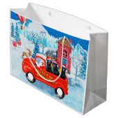 Labrador Dog kerstbezorging vrachtwagen sneeuw Groot Cadeauzakje (Achterkant Gekanteld)