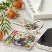 Labrador Dog Sleutelhanger (Voorkant Rechts)