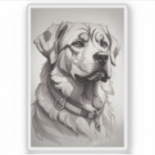 Labrador Dog Sticker (Voorkant)