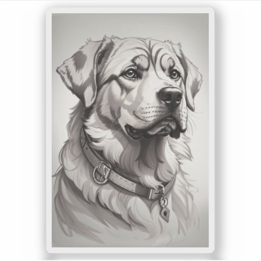 Labrador Dog Sticker (Voorkant)