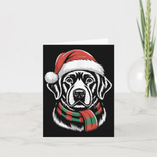 Labrador Dog Xmas Santa Hat F Kerstkostuum Kaart