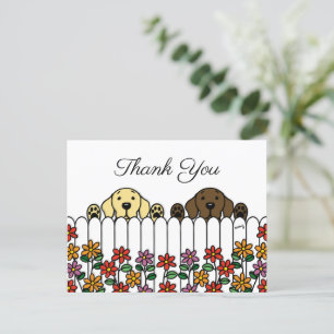 Labrador Duo die je kijkt Dank je Briefkaart
