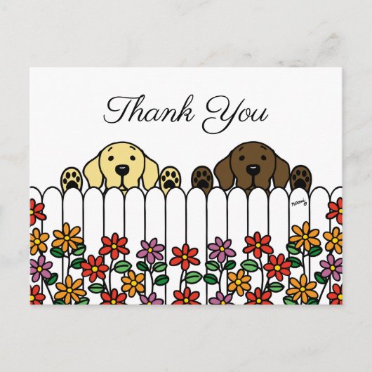 Labrador Duo die je kijkt Dank je Briefkaart (Voorkant)