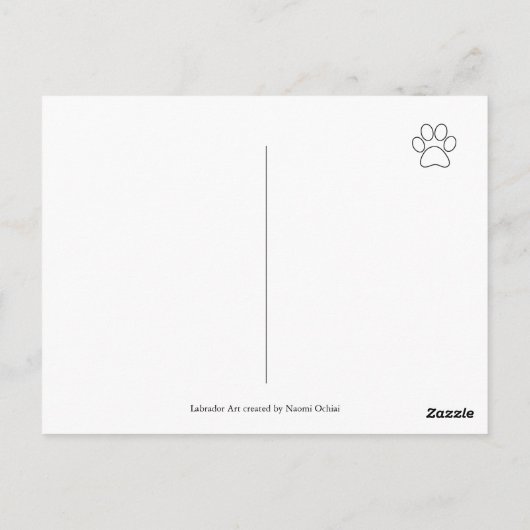 Labrador Duo Vous regarde Carte postale Merci (Dos)