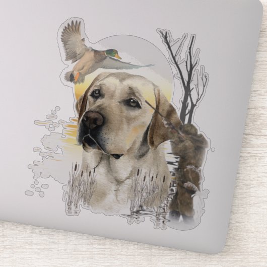 Labrador, eendenjacht sticker (Detail)