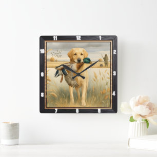 labrador eendenjacht vierkante klok