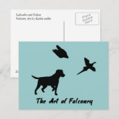 Labrador en Falconry Briefkaart (Voorkant / Achterkant)