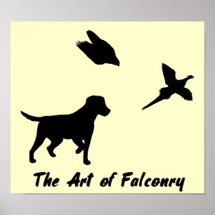 Labrador en Falconry Poster