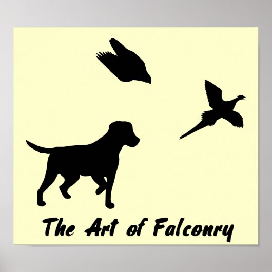 Labrador en Falconry Poster (Voorkant)