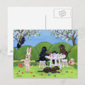 Labrador- en paaseieren feestdagenkaart (Voorkant / Achterkant)