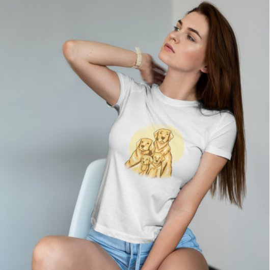 Labrador Familie T-shirt