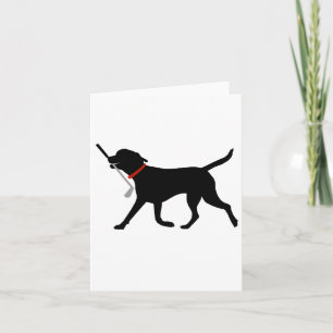 Labrador Fetch Golf Club Schattige Golfen Zwart La Kaart