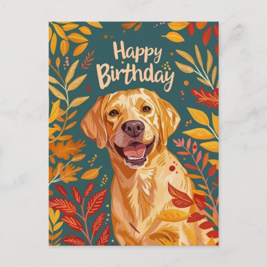 Labrador Gefeliciteerd Briefkaart (Voorkant)
