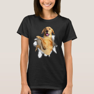 Labrador Gescheurde Stof Lab Retriever Hond T-shirt