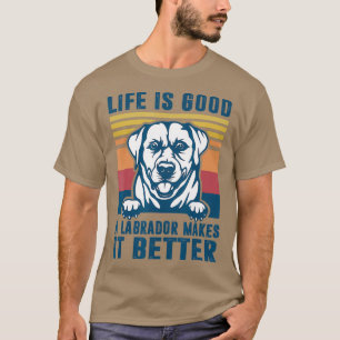 Labrador Gifts voor mannen Zwart geel lab T-shirt