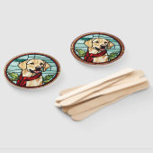 Labrador Glas in lood Kerst Handwaaier (Niet-gemonteerd)