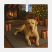 Labrador glas ornament (Achterkant)